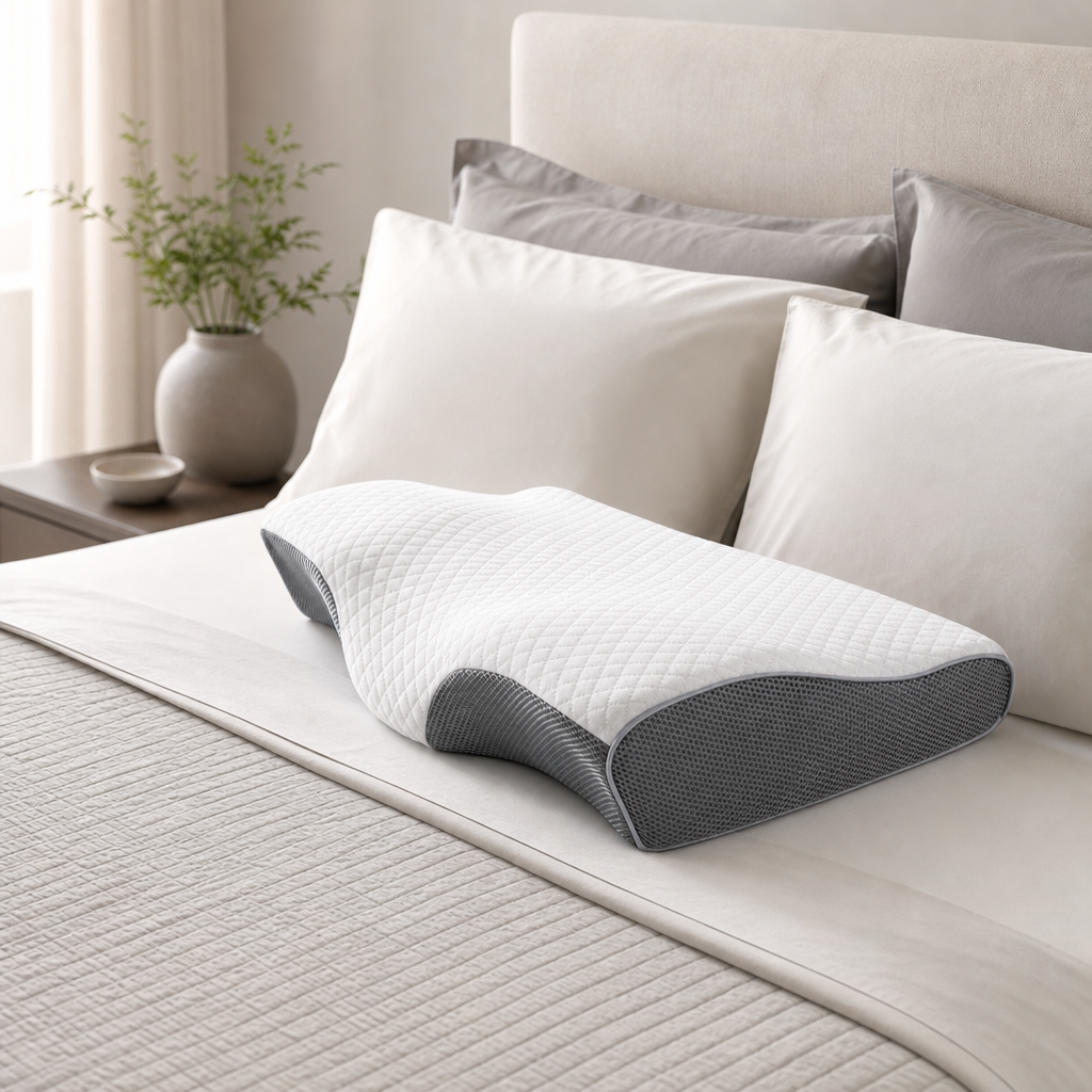 Butterfly-Contour Pillow — Two Sizes — in use