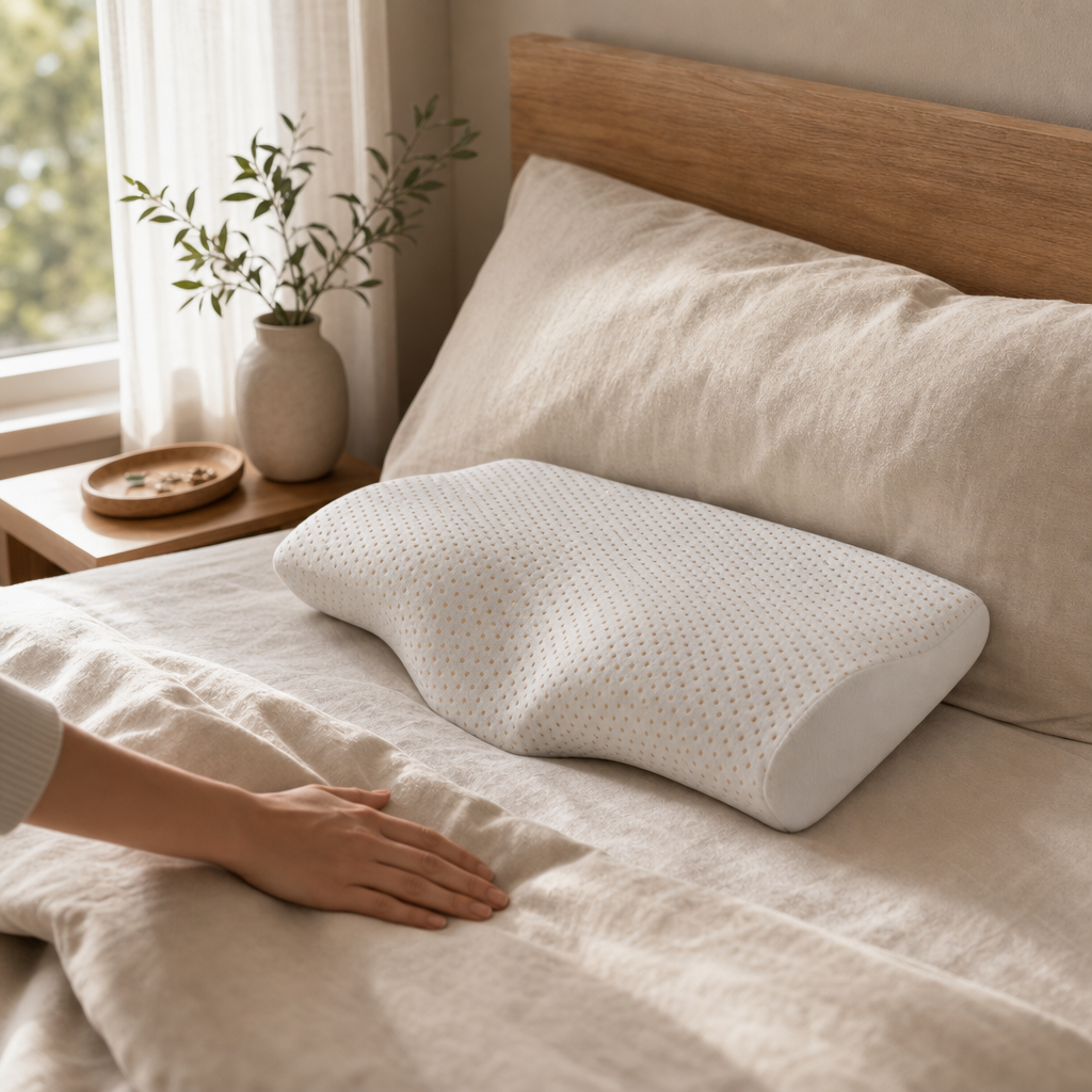 Butterfly-Contour Pillow — Patterned Options — in use