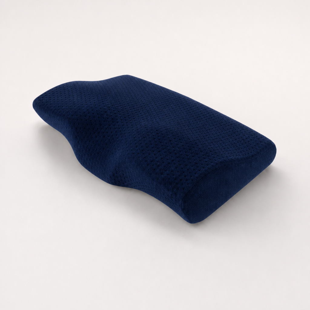 Butterfly-Contour Pillow — Patterned Options — velvet navy colour