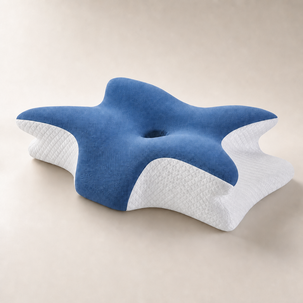 Butterfly-Contour Pillow — blue colour