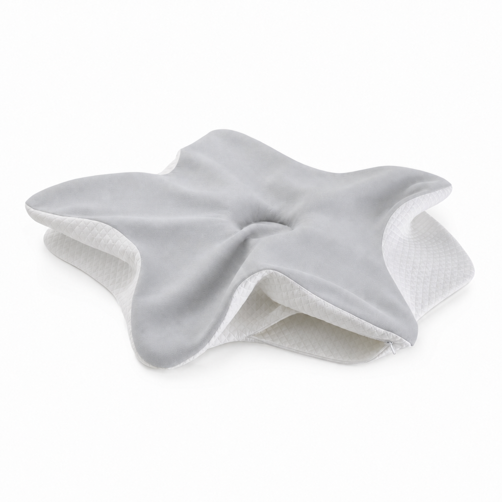 Contoured Pillow Cover Only — Three Colors — light grey colour