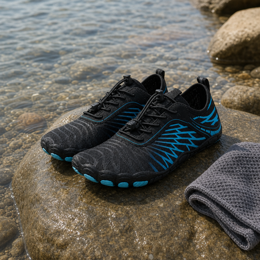 Water Shoes — Five Colors and Twelve Sizes — in use