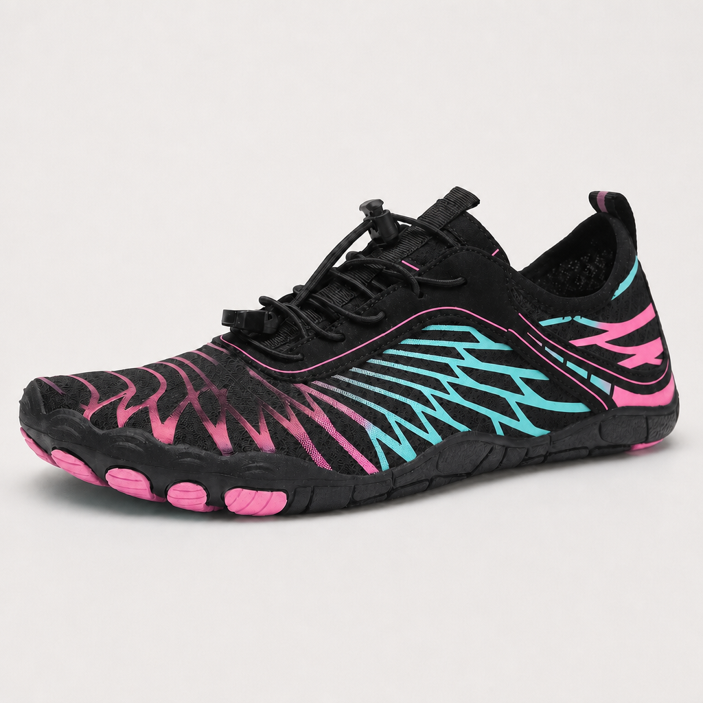 Water Shoes — Five Colors and Twelve Sizes — pink aqua waves colour