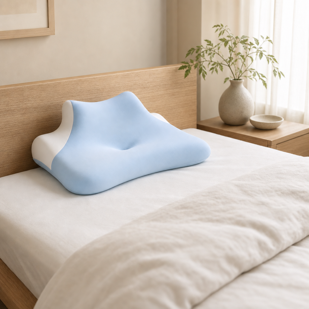 Memory Foam Pillow — Four Colors — in use