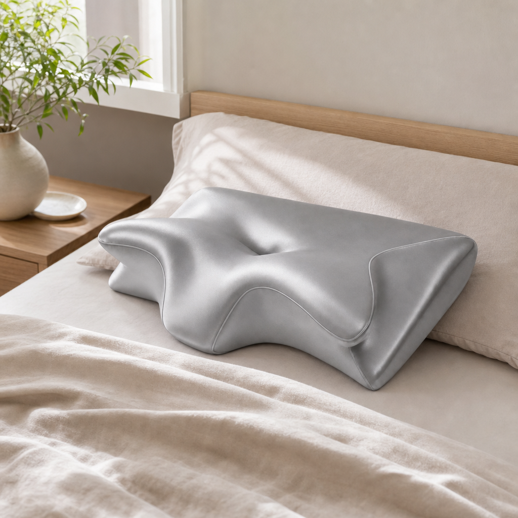 Adjustable Ice-Silk Butterfly Pillow — in use