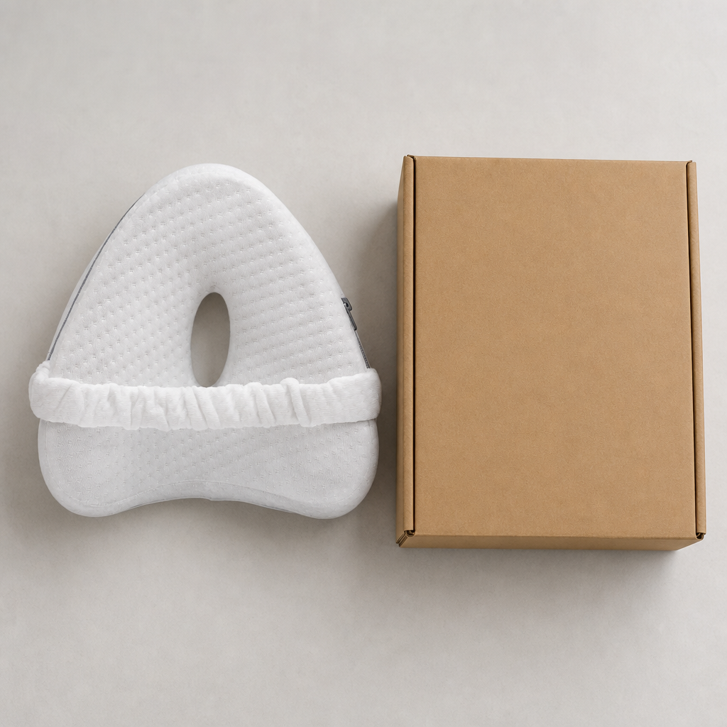 Contoured Knee Pillow for Side Sleeping — what's in the box