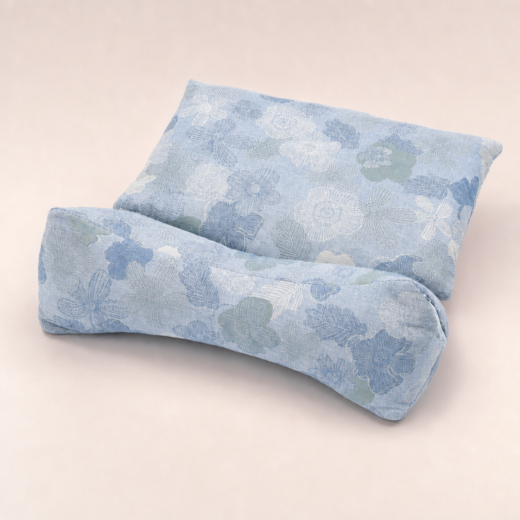Two-Piece Modular Pillow Set — light blue grey colour